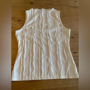 Sleeveless‎ Cream Textured Top Women’s Preloved
